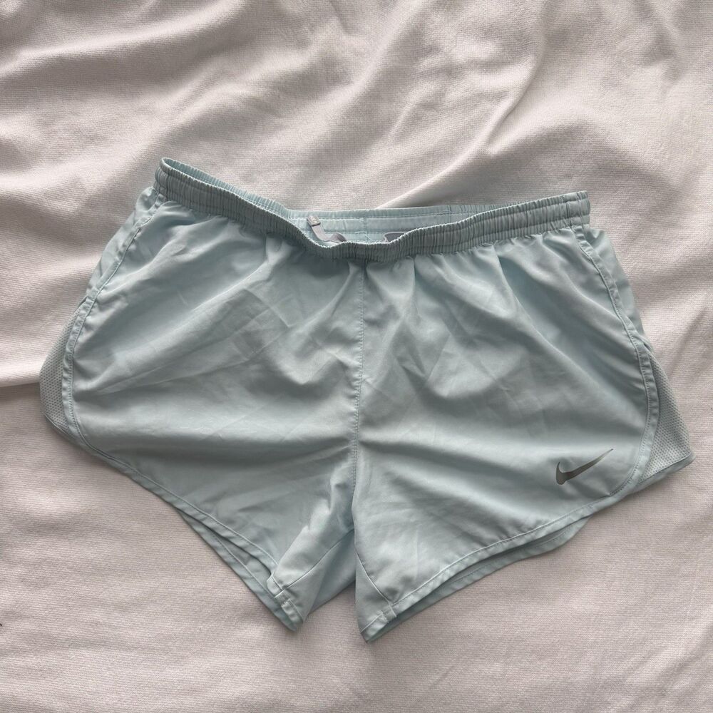 Nike Dri-FIT Light Blue Athletic Shorts Women’s S Running Jogging Elastic Pocket